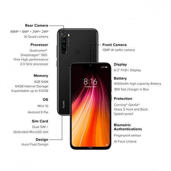 Redmi Note 8 Space Black, 64GB 4GB RAM - Triveni World