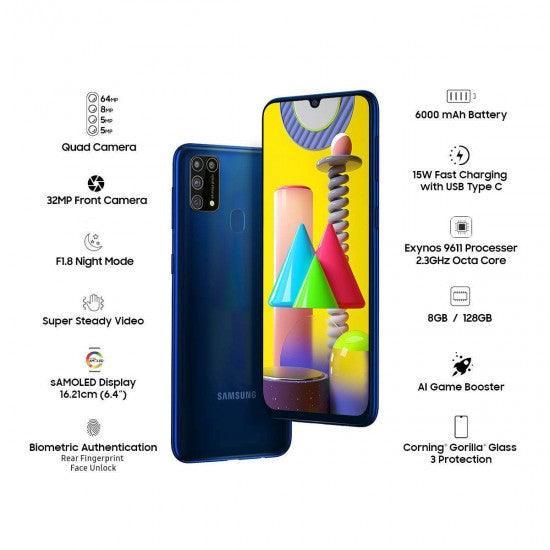 Samsung Galaxy M31 8GB 128GB (Ocean Blue) Refurbished - Triveni World