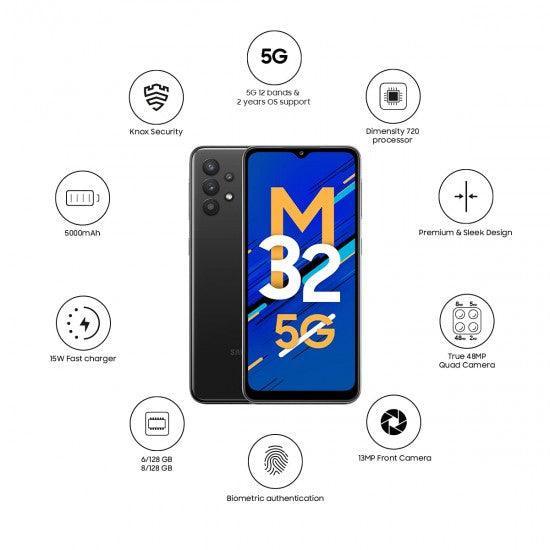 Samsung Galaxy M32 5G (Slate Black 6GB RAM+128GB Storage) - Triveni World