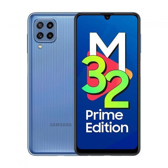 Samsung Galaxy M32 Prime Edition (Light Blue, 4GB RAM, 64GB) (Seal Pack) - Triveni World