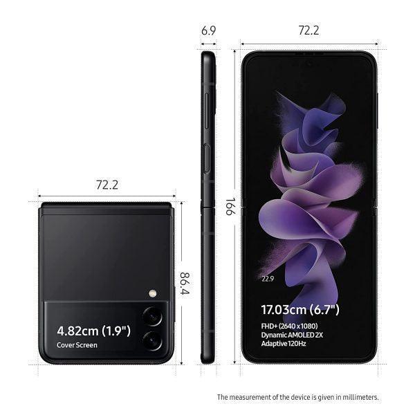 (Pre-Owned) Samsung Galaxy Z Flip 3 5G (Phantom Black, 8GB RAM, 128GB Storage) - Triveni World