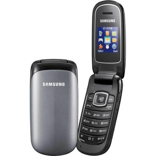 SAMSUNG GT-E1150i LYCA MOBILE 2G CELL PHONE SMARTPHONE FLIP FOLDABLE KEYPAD GRAY - Triveni World