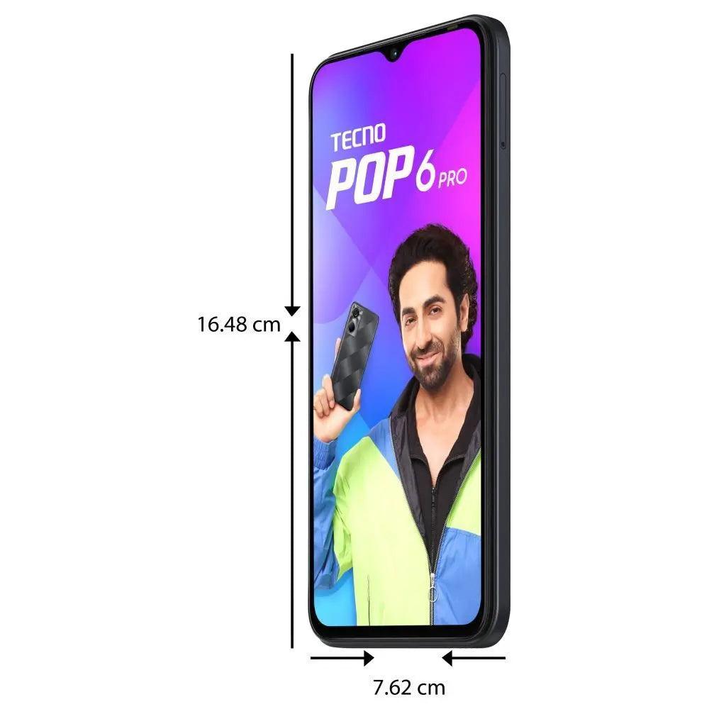 Tecno POP 6 Pro 32 GB, 2 GB RAM, Polar Black, Mobile Phone Refurbished - Triveni World