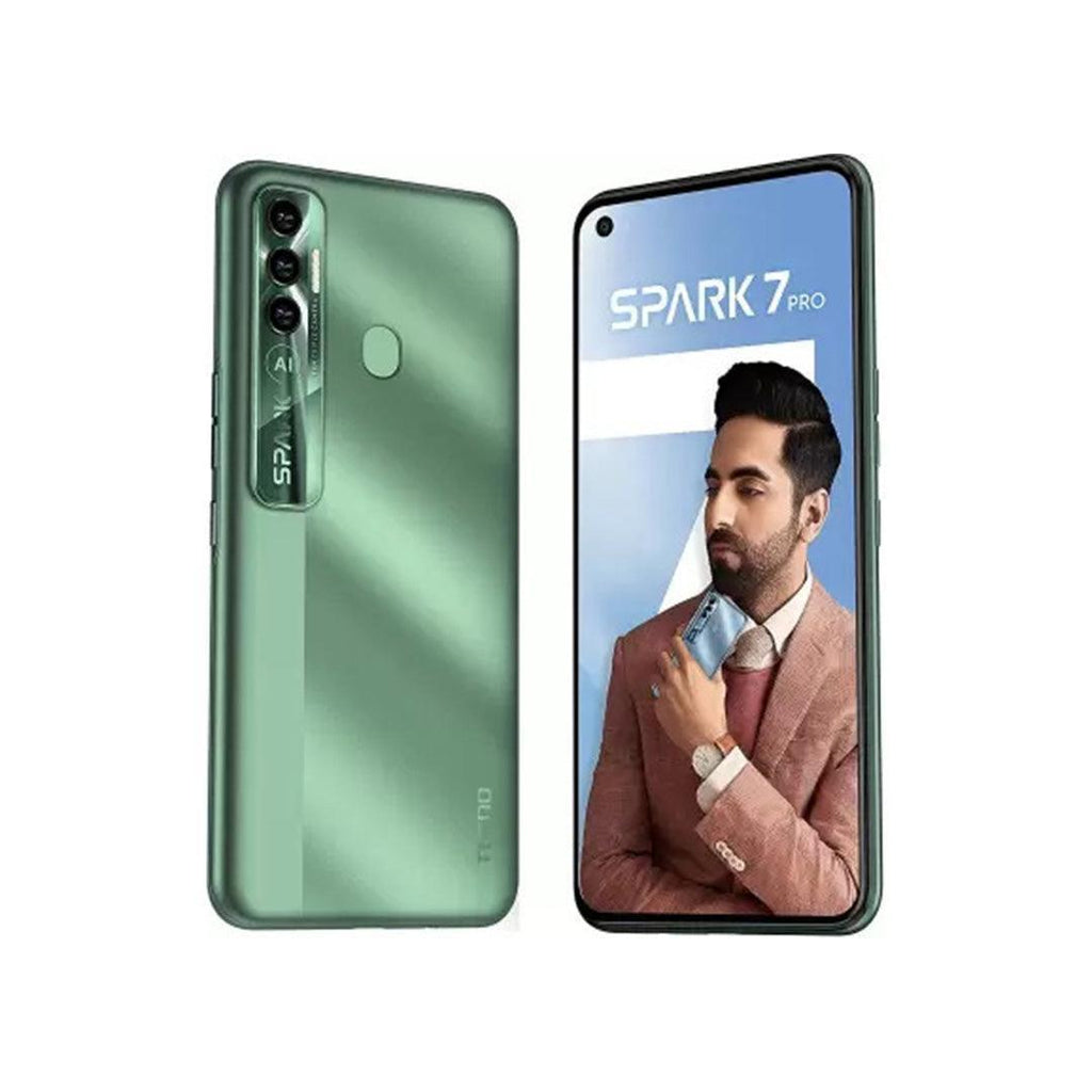 Tecno Spark 7 Pro Green 6GB 64GB Refurbished - Triveni World