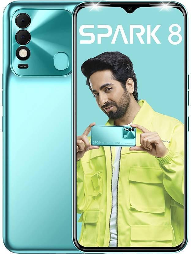 Tecno Spark 8 (Turquoise Cyan, 64 GB)  (4 GB RAM) Refurbished - Triveni World