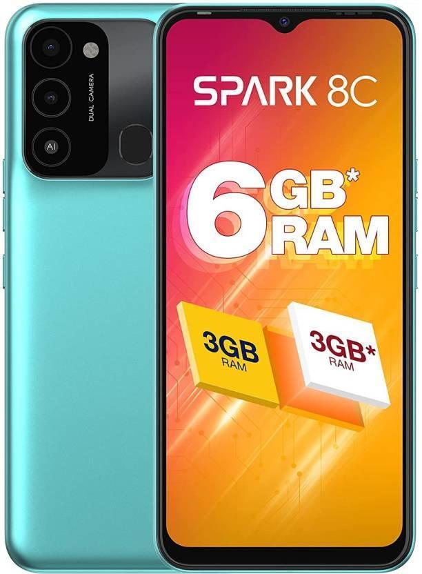 Tecno Spark 8C (Turquoise Cyan, 64 GB)  (3 GB RAM) Refurbished - Triveni World