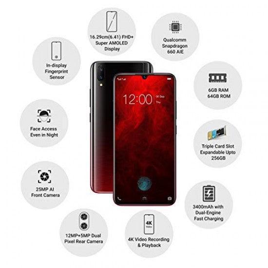 Vivo V11 Pro, Supernova Red ( 6GB RAM, 64GB Storage) - Triveni World