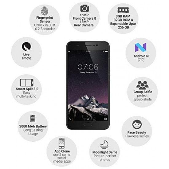 Vivo Y69 (Matte Black, 32 GB, 3 GB RAM) Refurbished - Triveni World