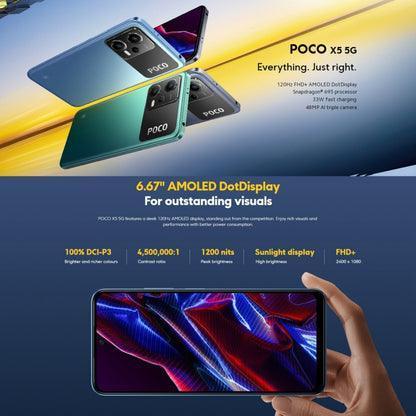 Xiaomi POCO X5 5G Global EU Version, 48MP Camera, 8GB+256GB Refurbished - Triveni World