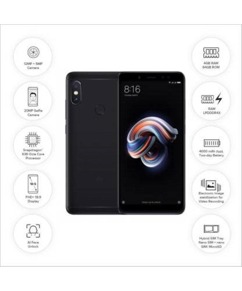 Xiaomi Redmi Note 5 Pro (Black, 4GB RAM, 64GB Storage) - Refurbished - Triveni World